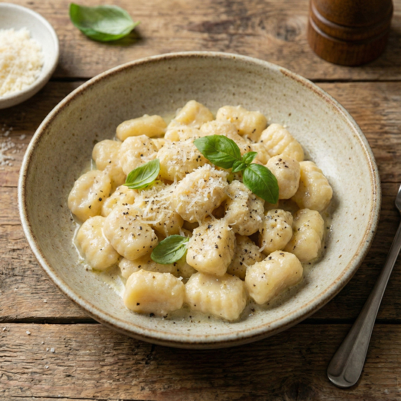 Cacio e pepe Gnocchi, for our January 27 cooking class