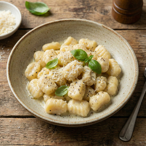 Cacio e pepe Gnocchi, for our January 27 cooking class